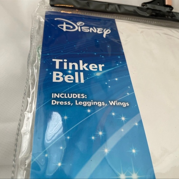 Disney's Tinker Bell Costume Toddler 2T Spirit Halloween Dress Wings Leggings - Picture 2 of 5